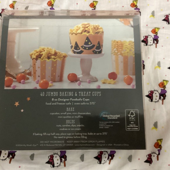 MY MIND'S EYE Jumbo Food Cups-Witch hats design NIP - Picture 2 of 2